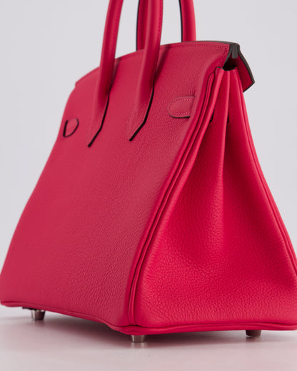*RARE* Hermès Birkin 25cm Bag in Rose Mexico Togo Leather with Palladium Hardware