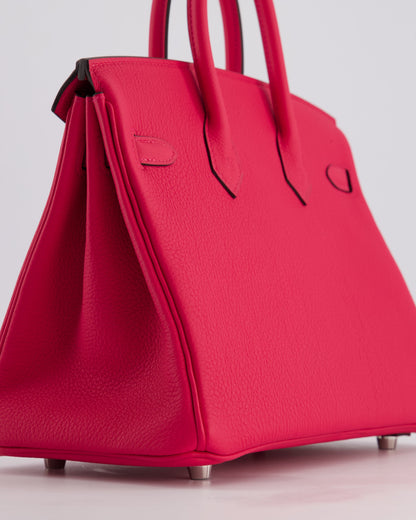*RARE* Hermès Birkin 25cm Bag in Rose Mexico Togo Leather with Palladium Hardware