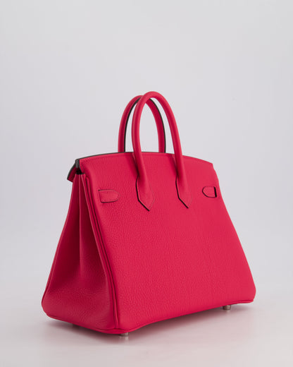 *RARE* Hermès Birkin 25cm Bag in Rose Mexico Togo Leather with Palladium Hardware