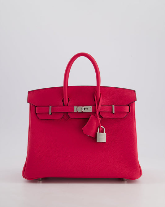 *RARE* Hermès Birkin 25cm Bag in Rose Mexico Togo Leather with Palladium Hardware