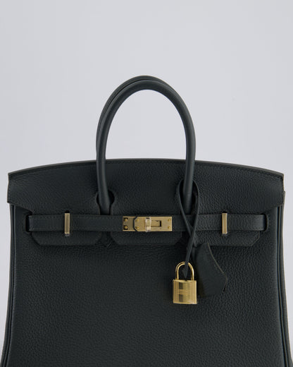 Hermès Birkin 25cm Retourne Bag in Vert Mangrove Togo Leather with Permabrass Hardware