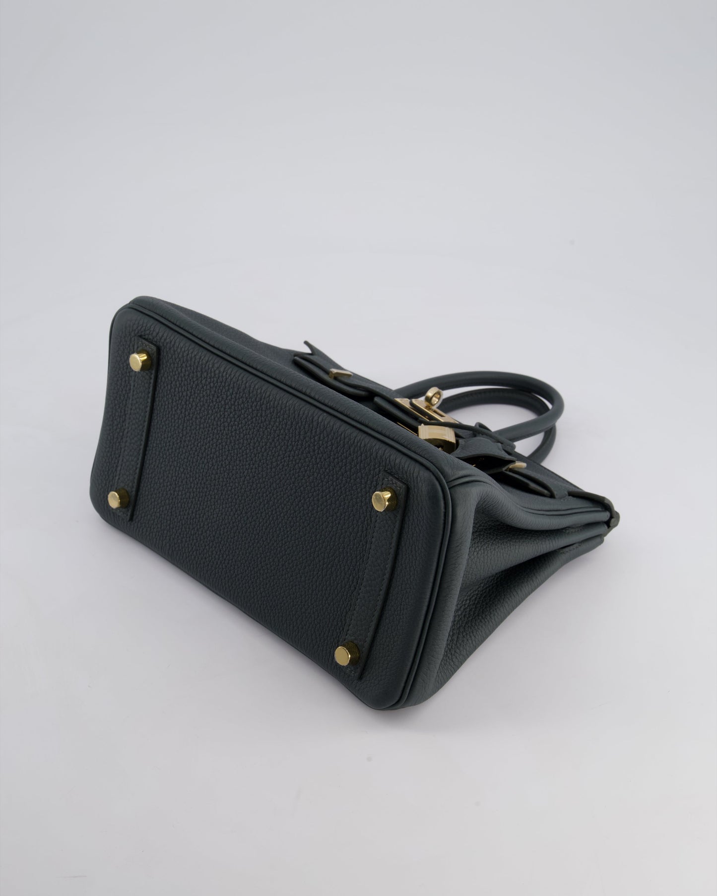 Hermès Birkin 25cm Retourne Bag in Vert Mangrove Togo Leather with Permabrass Hardware