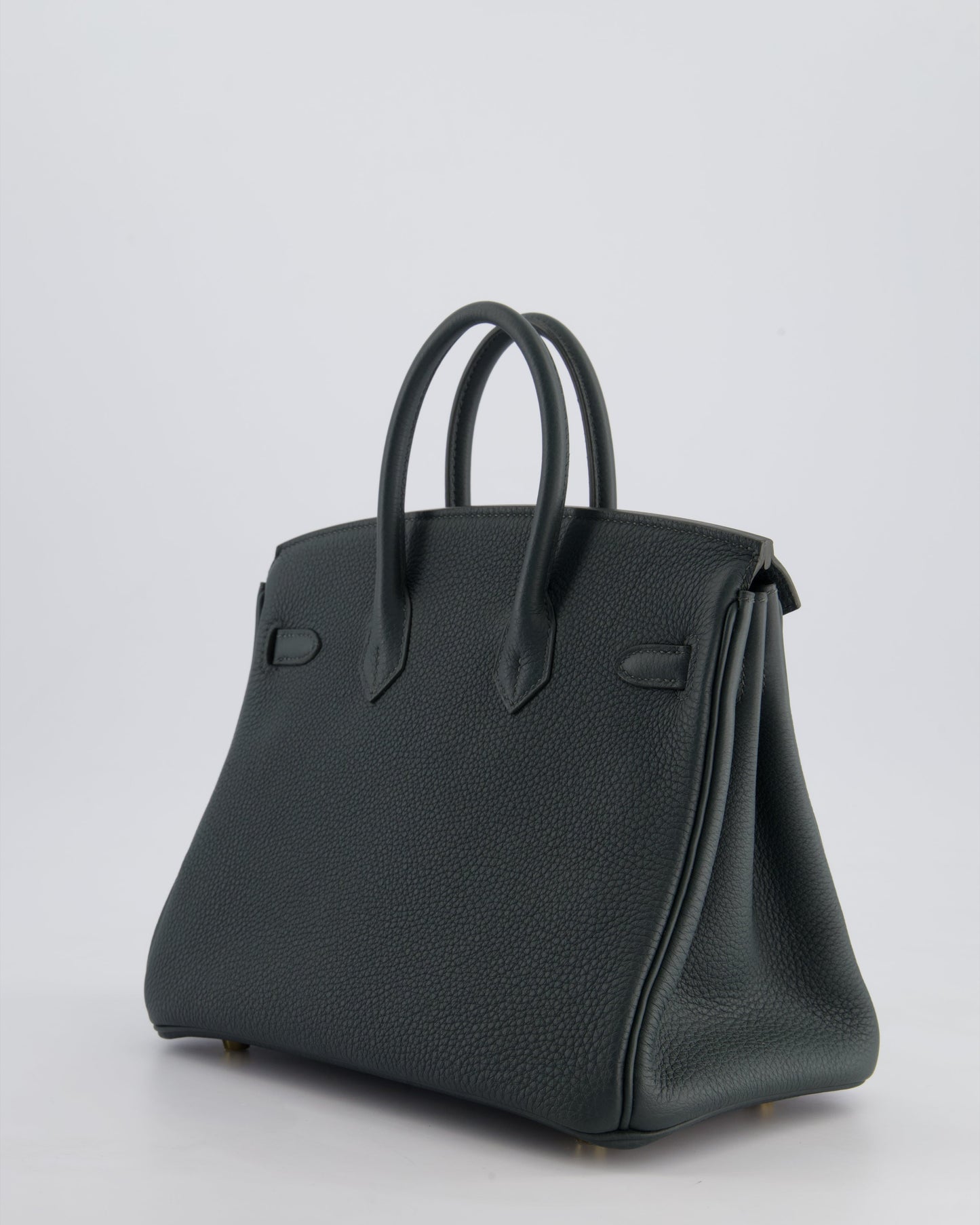 Hermès Birkin 25cm Retourne Bag in Vert Mangrove Togo Leather with Permabrass Hardware