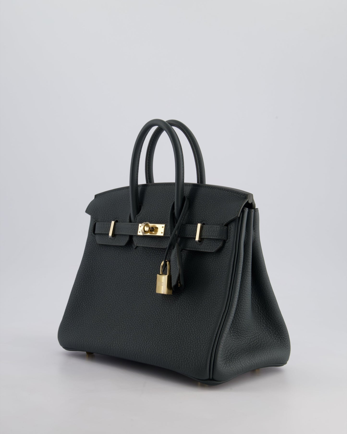 Hermès Birkin 25cm Retourne Bag in Vert Mangrove Togo Leather with Permabrass Hardware