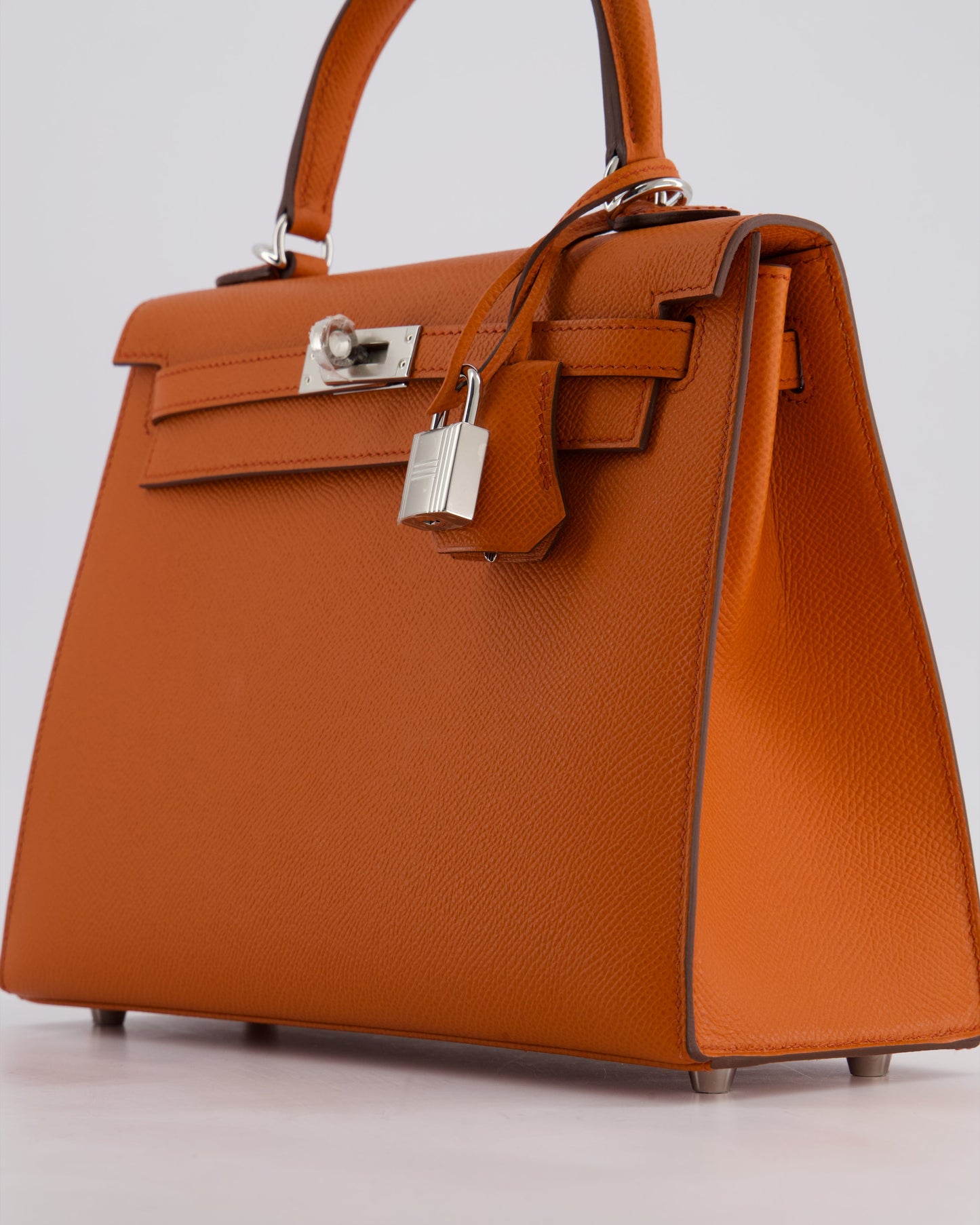 Hermès Kelly 25cm Sellier Bag in Terre Battue Epsom Leather with Palladium Hardware