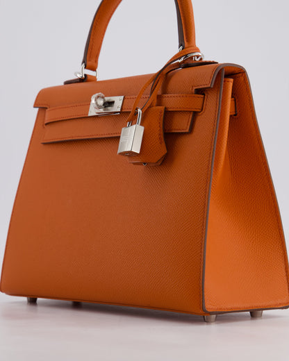 Hermès Kelly 25cm Sellier Bag in Terre Battue Epsom Leather with Palladium Hardware