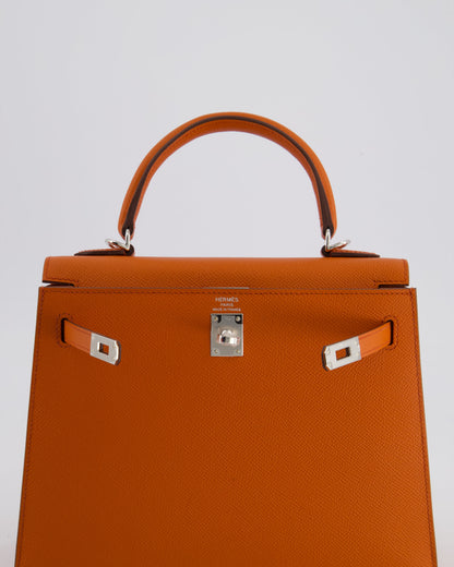 Hermès Kelly 25cm Sellier Bag in Terre Battue Epsom Leather with Palladium Hardware