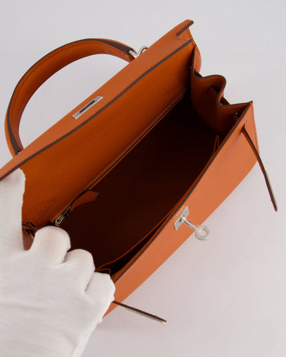 Hermès Kelly 25cm Sellier Bag in Terre Battue Epsom Leather with Palladium Hardware