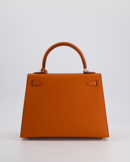 Hermès Kelly 25cm Sellier Bag in Terre Battue Epsom Leather with Palladium Hardware