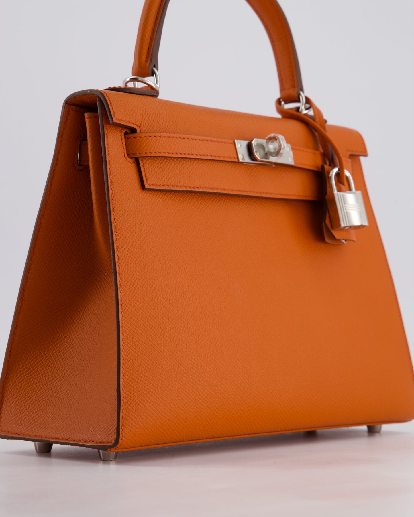 Hermès Kelly 25cm Sellier Bag in Terre Battue Epsom Leather with Palladium Hardware