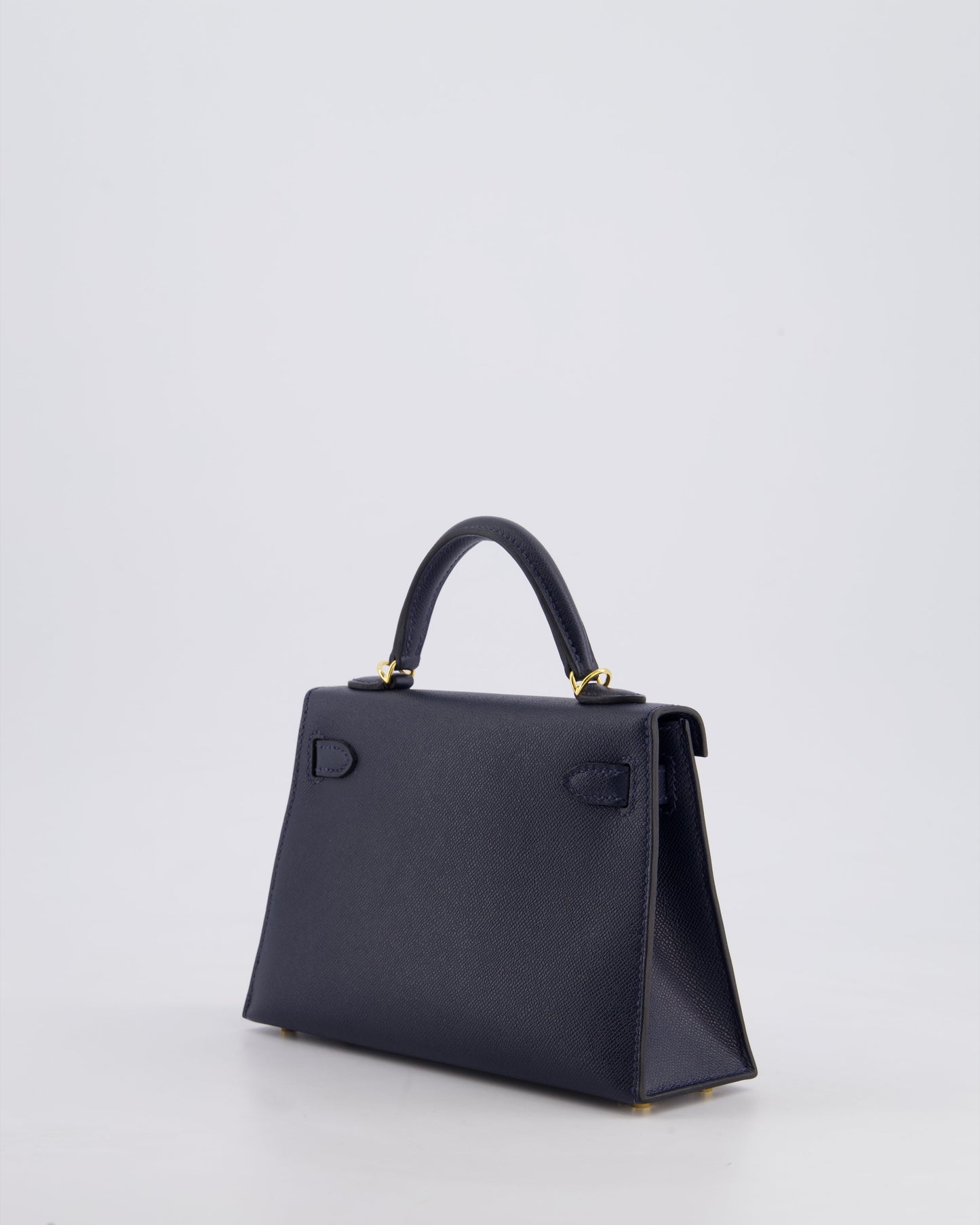 *RARE* Hermès Mini Kelly II Bag 20cm in Bleu Nuit Madame Leather with Gold Hardware