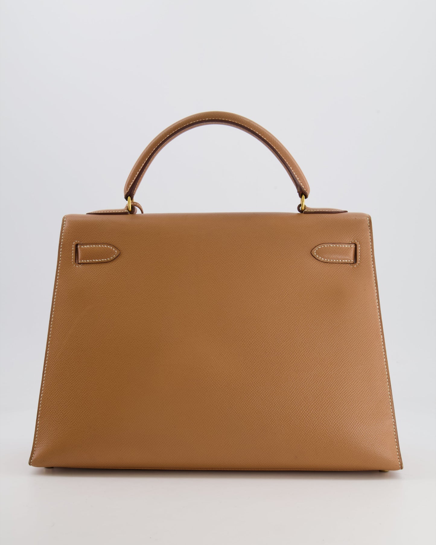 Hermès Vintage Kelly 32cm Bag in Naturel Courchevel Leather with Gold Hardware