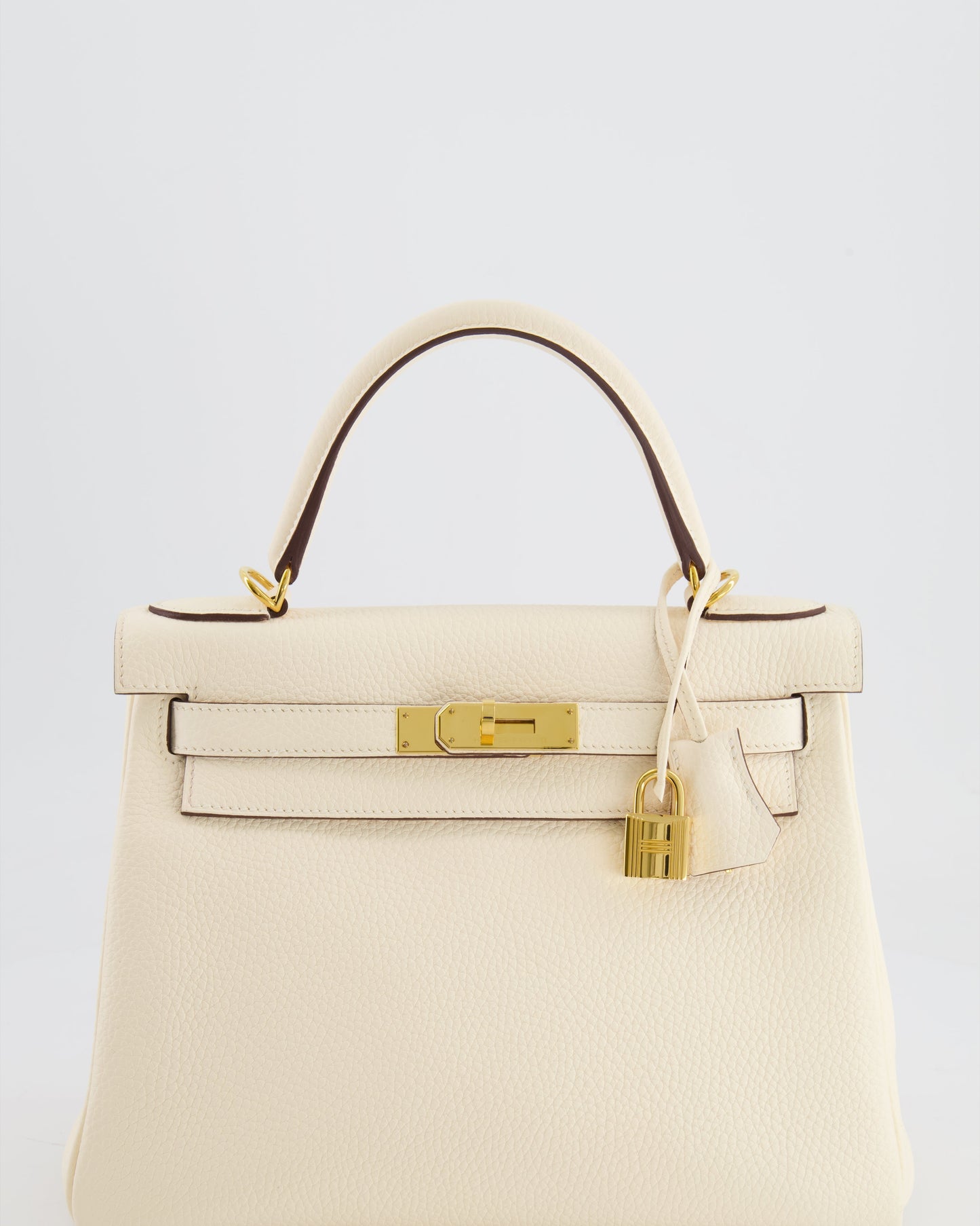 Hermès Kelly 28cm Retourne Bag in Nata Clemence Leather with Gold Hardware