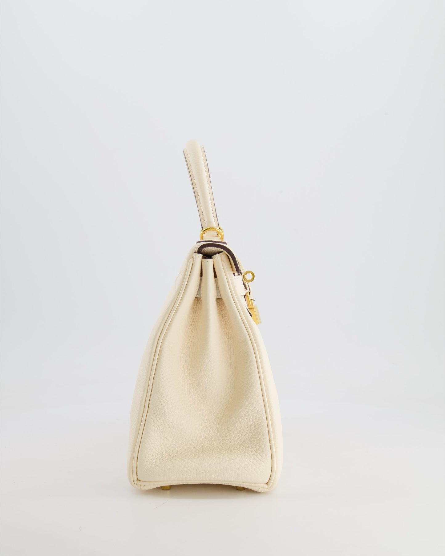 Hermès Kelly 28cm Retourne Bag in Nata Clemence Leather with Gold Hardware