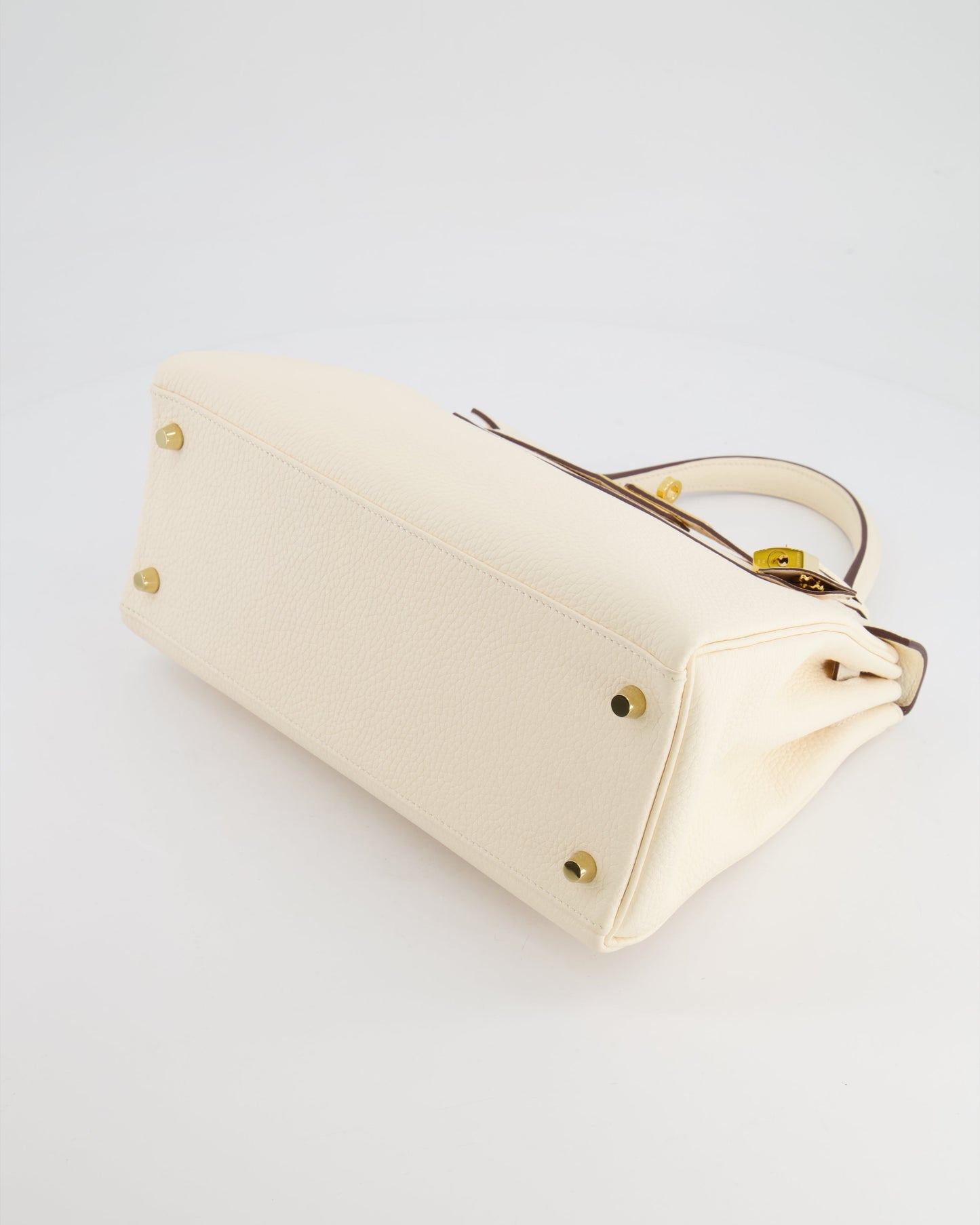 Hermès Kelly 28cm Retourne Bag in Nata Clemence Leather with Gold Hardware