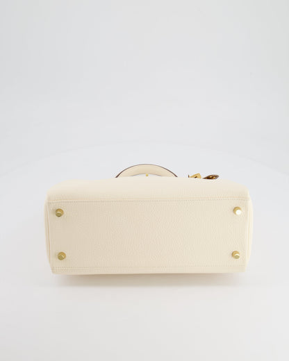 Hermès Kelly 28cm Retourne Bag in Nata Clemence Leather with Gold Hardware