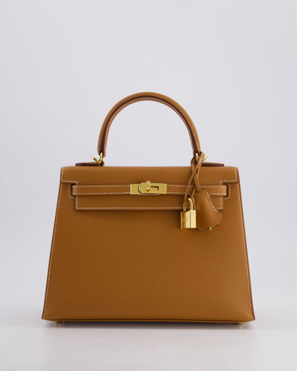 *HOLY GRAIL* Hermès Kelly 25cm Sellier in Gold Epsom Leather with Gold Hardware
