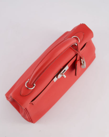 Hermès Kelly Bag 25cm Retourne in Rouge Vif Leather with Palladium Hardware