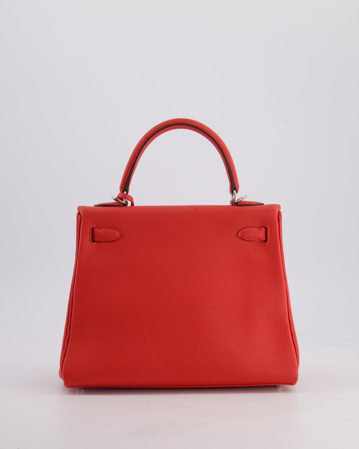 Hermès Kelly Bag 25cm Retourne in Rouge Vif Leather with Palladium Hardware