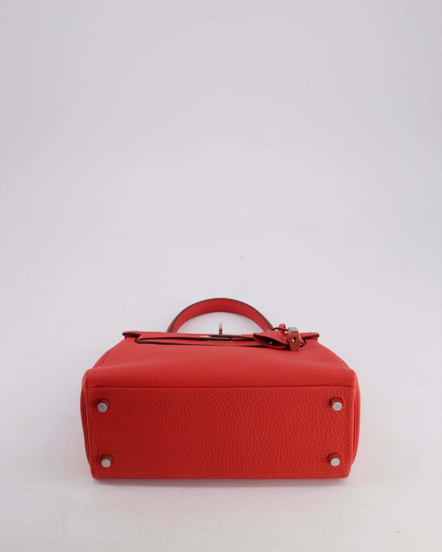 Hermès Kelly Bag 25cm Retourne in Rouge Vif Leather with Palladium Hardware