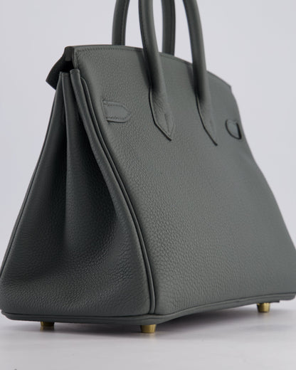 *SUPER HOT COLOUR* Hermès Birkin 25cm Retourne Bag in Vert Amande Togo Leather with Gold Hardware