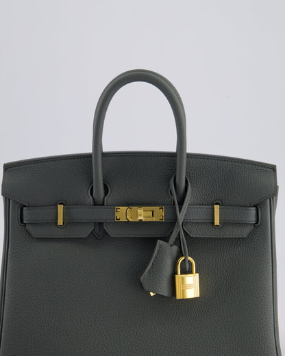 *SUPER HOT COLOUR* Hermès Birkin 25cm Retourne Bag in Vert Amande Togo Leather with Gold Hardware