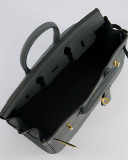 *SUPER HOT COLOUR* Hermès Birkin 25cm Retourne Bag in Vert Amande Togo Leather with Gold Hardware