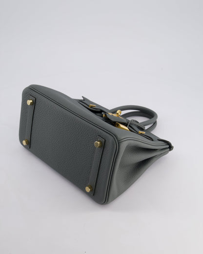 *SUPER HOT COLOUR* Hermès Birkin 25cm Retourne Bag in Vert Amande Togo Leather with Gold Hardware