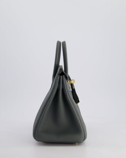 *SUPER HOT COLOUR* Hermès Birkin 25cm Retourne Bag in Vert Amande Togo Leather with Gold Hardware