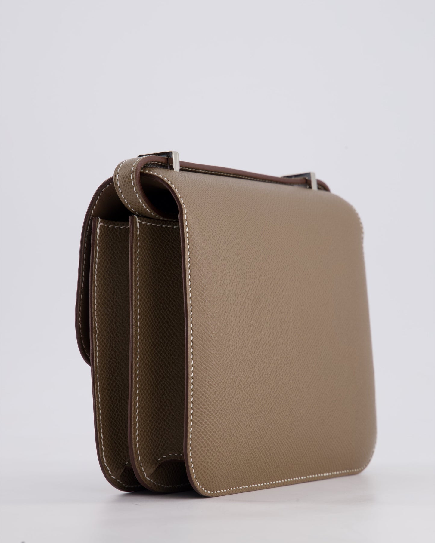 Hermès Constance III Mini 18cm Miroir Bag in Etoupe Epsom Leather with Palladium Hardware