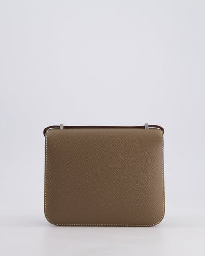 Hermès Constance III Mini 18cm Miroir Bag in Etoupe Epsom Leather with Palladium Hardware