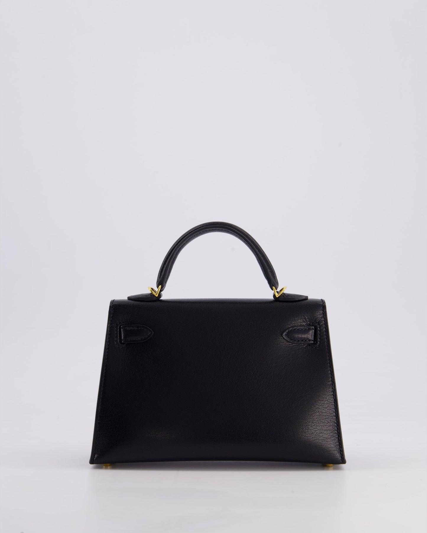 *HOT* Hermès Mini Kelly II 20cm Bag In Black Chèvre Chamkila Leather with Gold Hardware