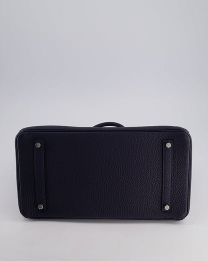 *HOT* Hermès Birkin 35cm Bag in Bleu Nuit Retourne Togo Leather with Palladium Hardware