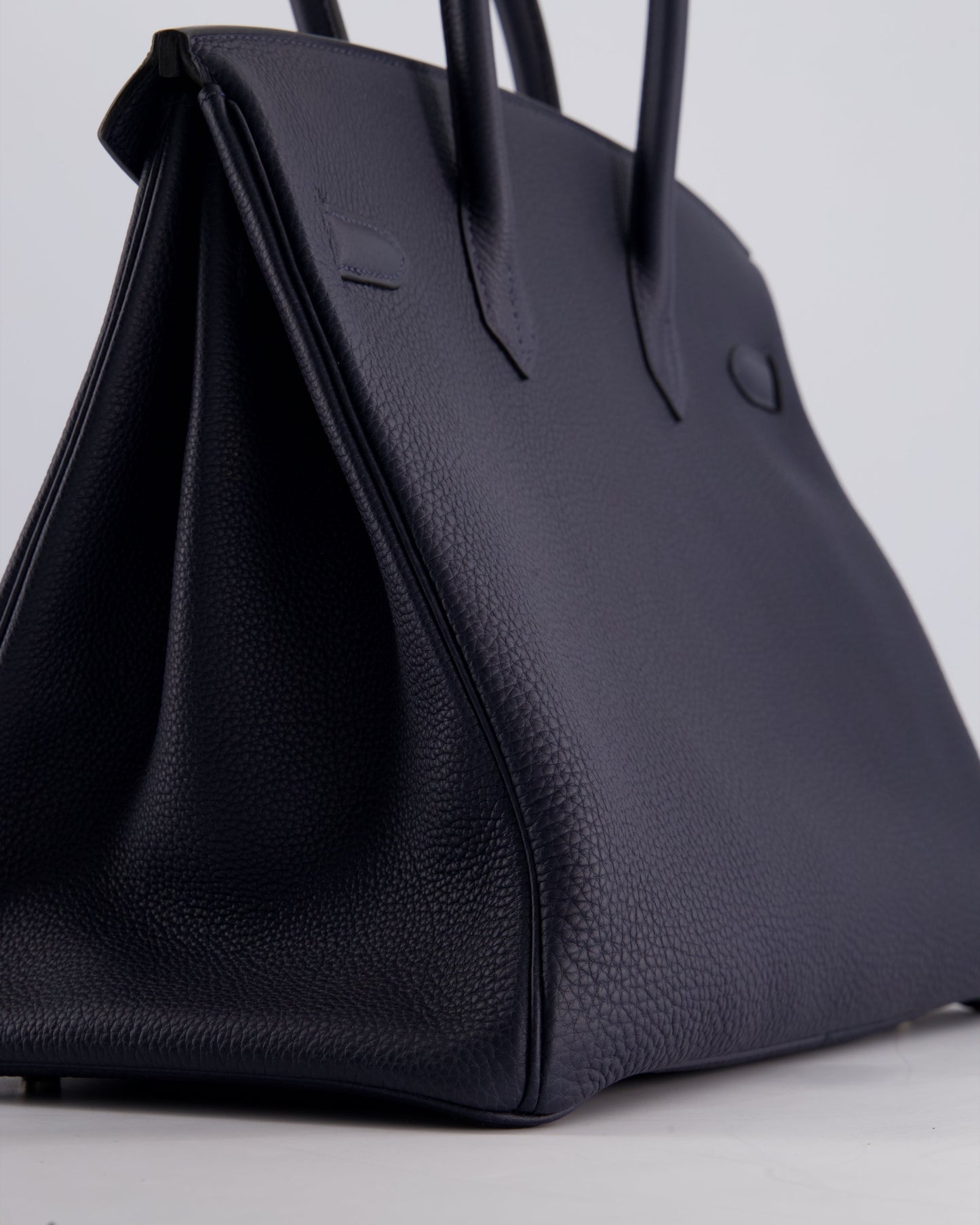 *HOT* Hermès Birkin 35cm Bag in Bleu Nuit Retourne Togo Leather with Palladium Hardware