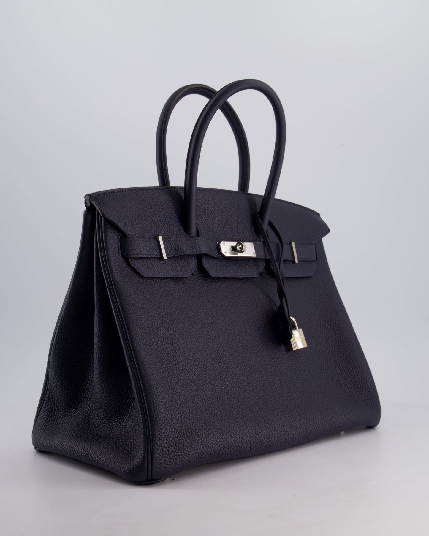 *HOT* Hermès Birkin 35cm Bag in Bleu Nuit Retourne Togo Leather with Palladium Hardware