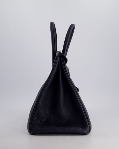 *HOT* Hermès Birkin 35cm Bag in Bleu Nuit Retourne Togo Leather with Palladium Hardware