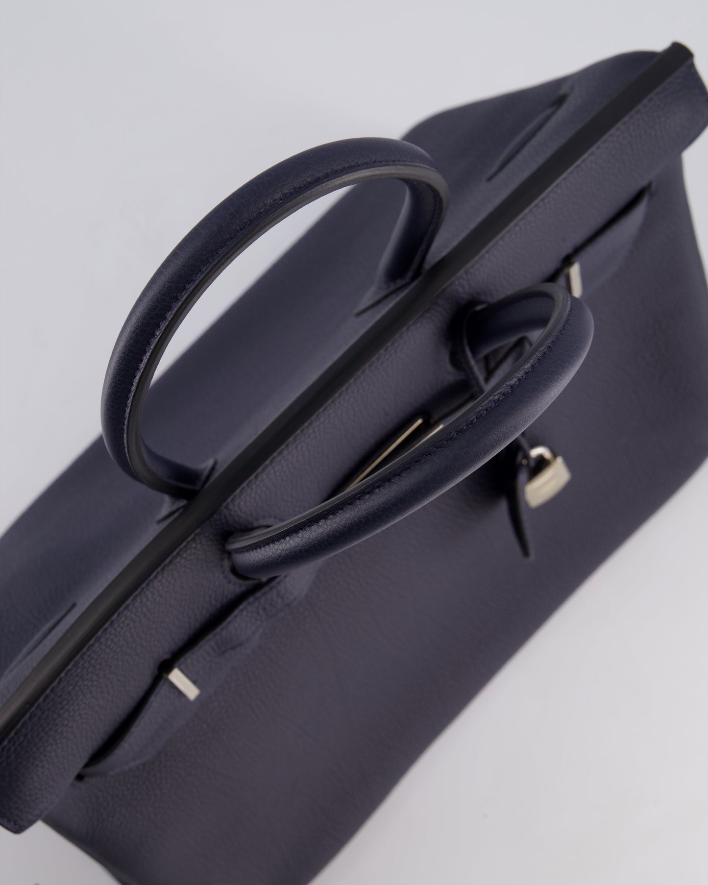 *HOT* Hermès Birkin 35cm Bag in Bleu Nuit Retourne Togo Leather with Palladium Hardware