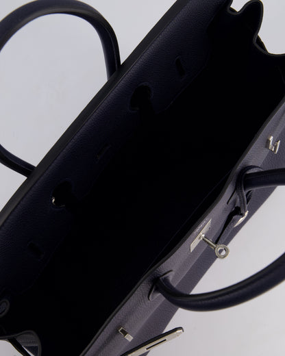 *HOT* Hermès Birkin 35cm Bag in Bleu Nuit Retourne Togo Leather with Palladium Hardware