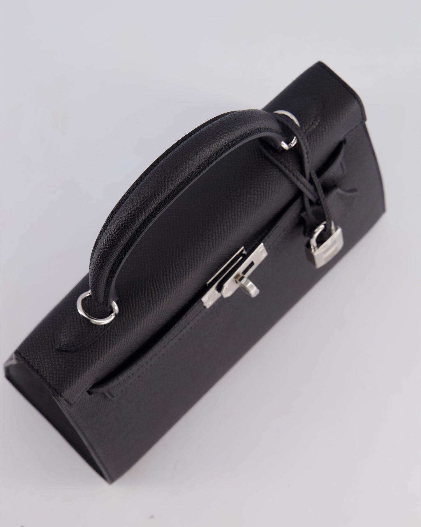Hermès Kelly Bag Sellier 25cm in Noir Epsom Leather with Palladium Hardware