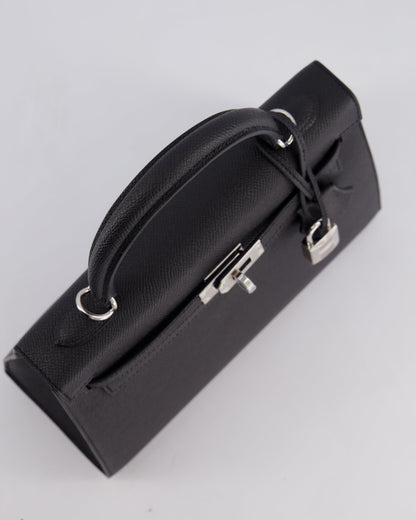 Hermès Kelly Bag Sellier 25cm in Noir Epsom Leather with Palladium Hardware