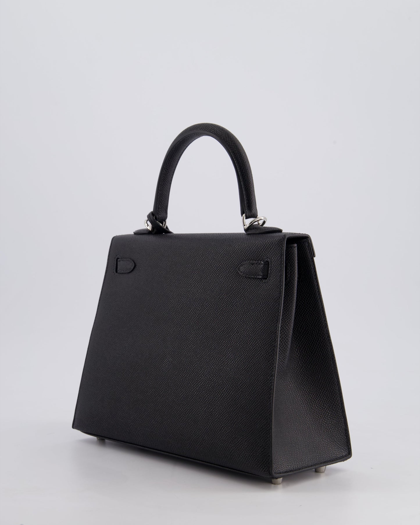 Hermès Kelly Bag Sellier 25cm in Noir Epsom Leather with Palladium Hardware