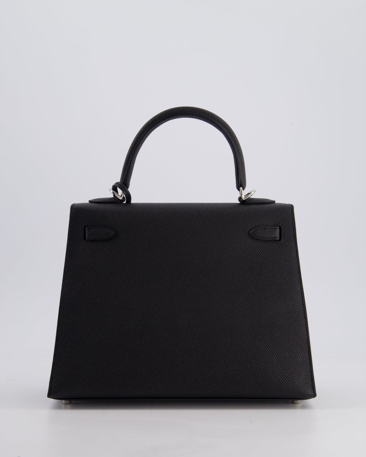 Hermès Kelly Bag Sellier 25cm in Noir Epsom Leather with Palladium Hardware