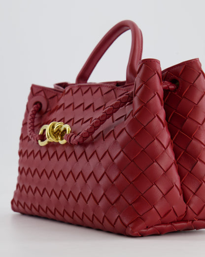 *RARE* Bottega Veneta East West Andiamo Bag in Rosewood Intrecciato Leather with Gold Hardware RRP £3,810
