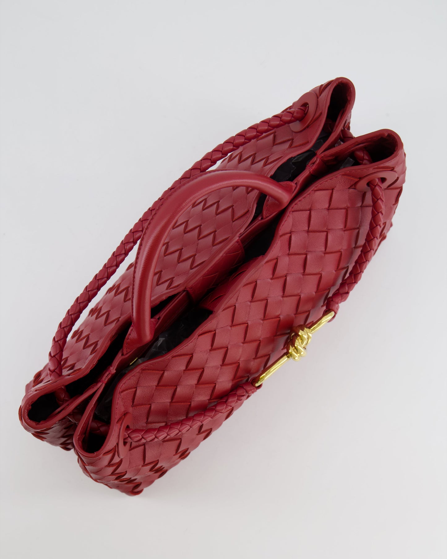 *RARE* Bottega Veneta East West Andiamo Bag in Rosewood Intrecciato Leather with Gold Hardware RRP £3,810