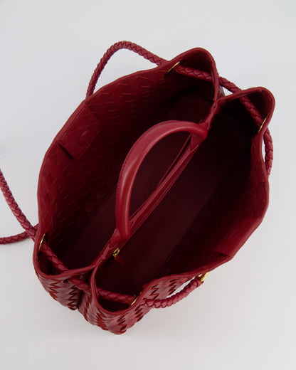 *RARE* Bottega Veneta East West Andiamo Bag in Rosewood Intrecciato Leather with Gold Hardware RRP £3,810