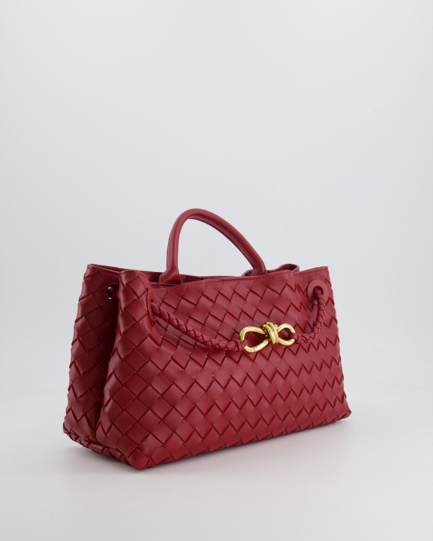 *RARE* Bottega Veneta East West Andiamo Bag in Rosewood Intrecciato Leather with Gold Hardware RRP £3,810