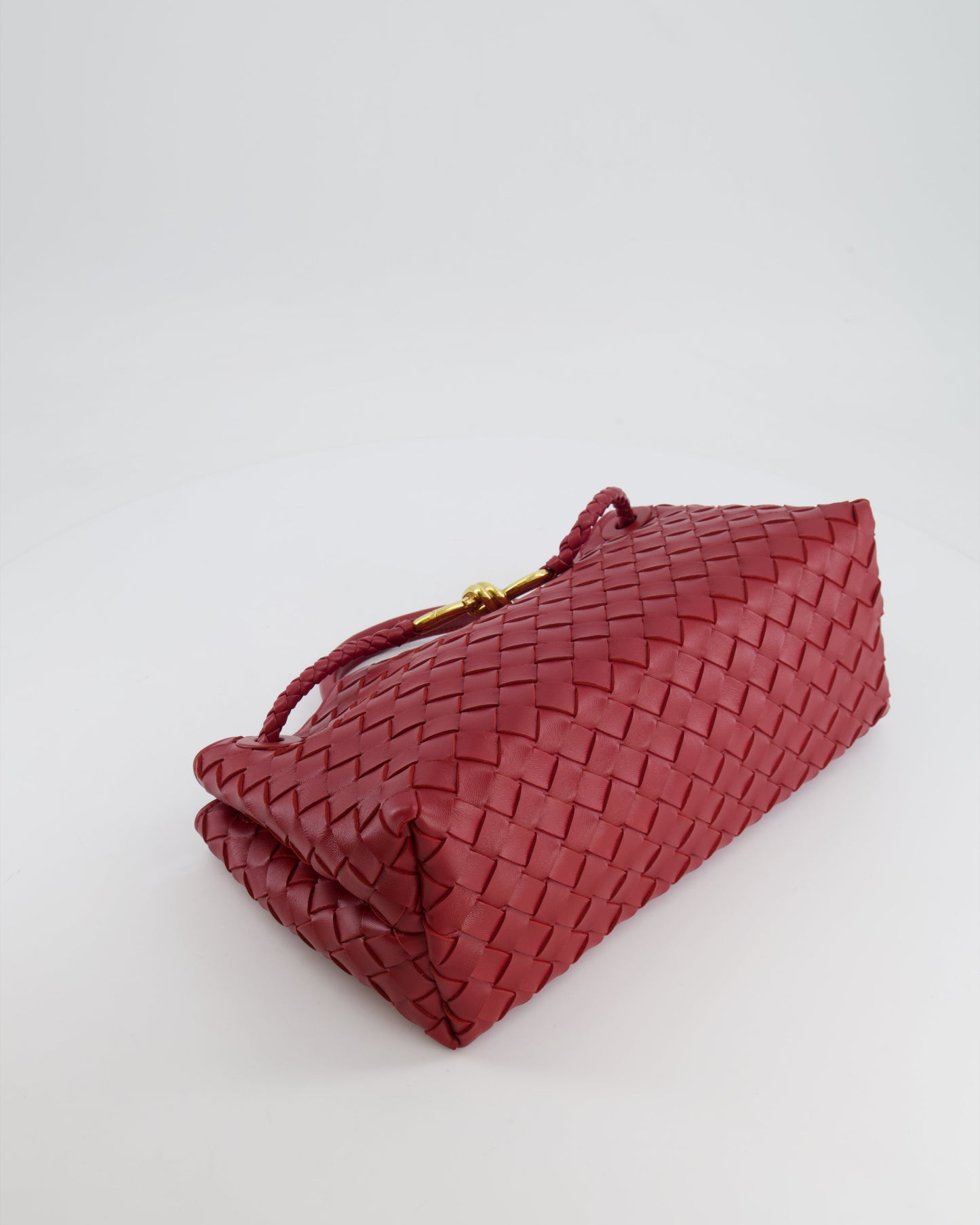 *RARE* Bottega Veneta East West Andiamo Bag in Rosewood Intrecciato Leather with Gold Hardware RRP £3,810