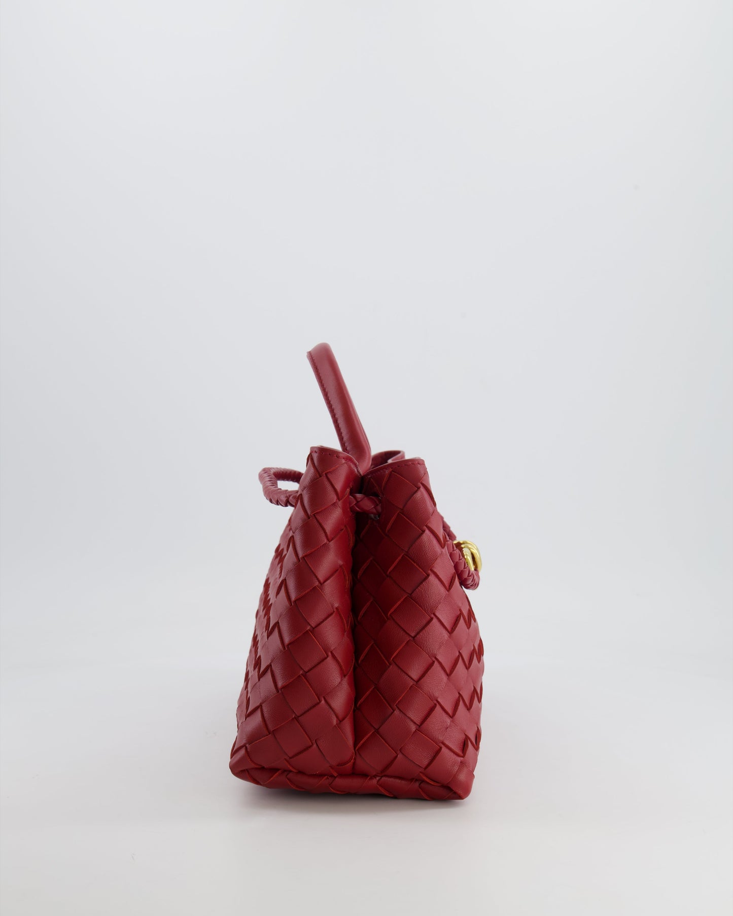 *RARE* Bottega Veneta East West Andiamo Bag in Rosewood Intrecciato Leather with Gold Hardware RRP £3,810