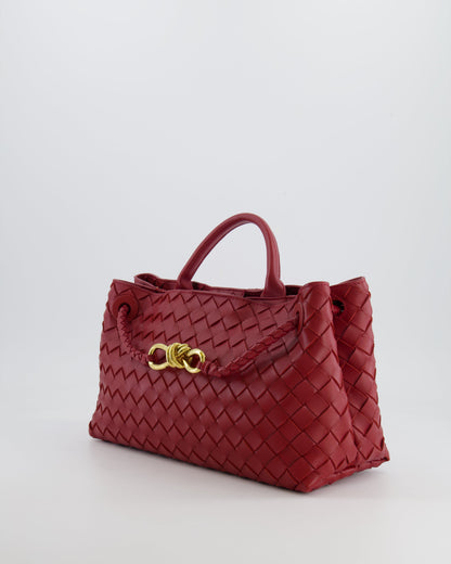 *RARE* Bottega Veneta East West Andiamo Bag in Rosewood Intrecciato Leather with Gold Hardware RRP £3,810
