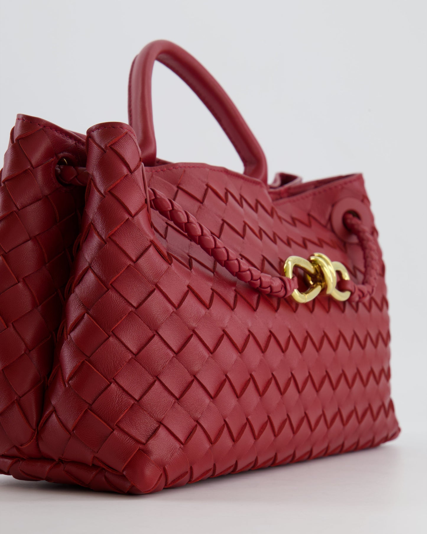 *RARE* Bottega Veneta East West Andiamo Bag in Rosewood Intrecciato Leather with Gold Hardware RRP £3,810